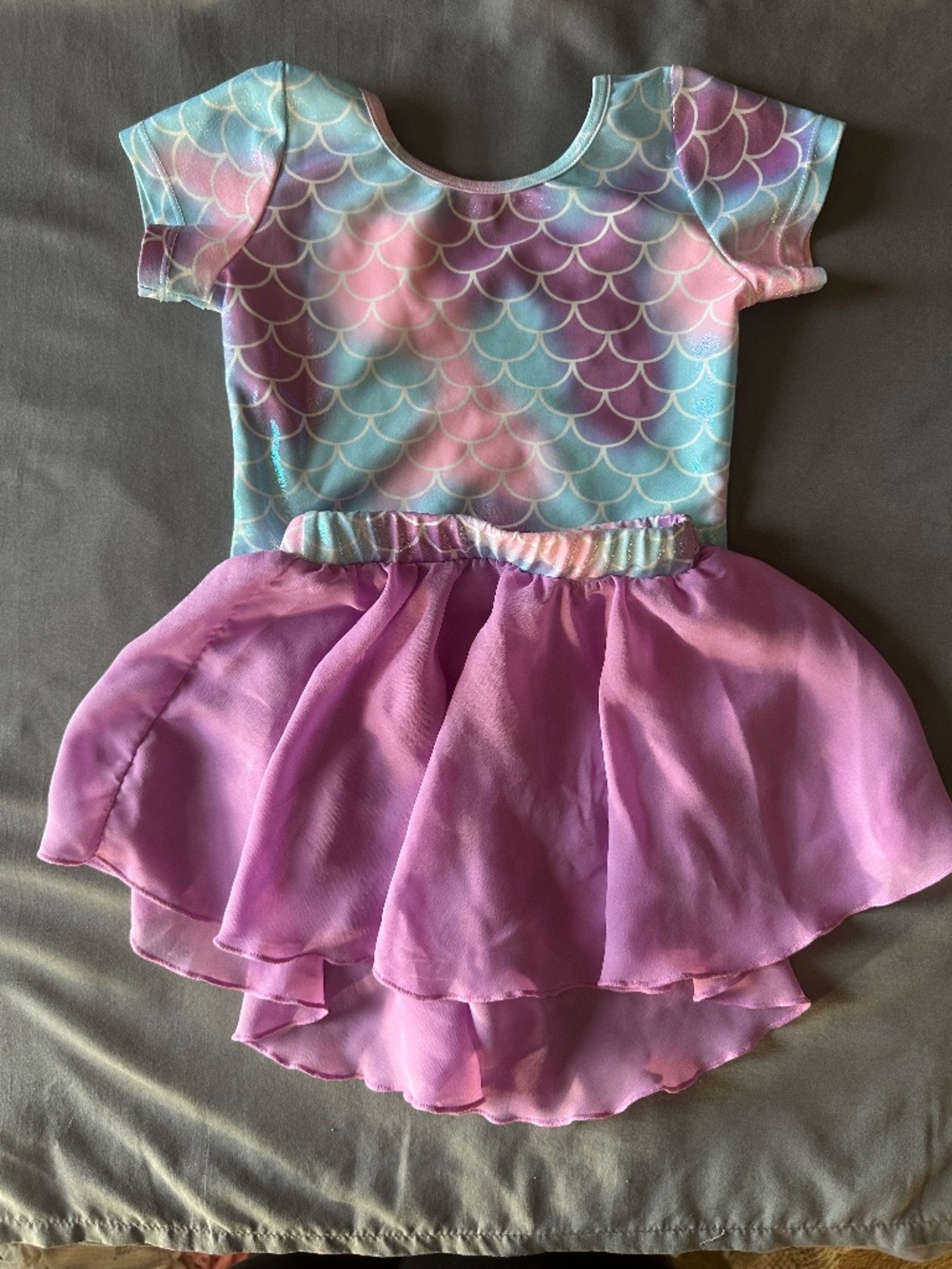 Mermaid print Leotard with shimmer